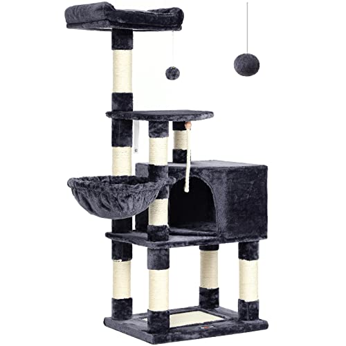 Stable Cat Tree, Play Tower 138 cm, Smoky Grey