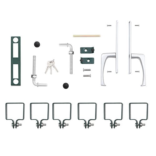 Grid Garden Gate Welding Garden Door with Lock and Keys Sturdy and Durable Sized 106 x 150 cm Grid Size 50 x 200 mm Green