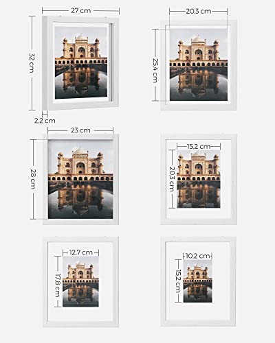 Set of 3 Picture Frames, Holds 4 x 6 Inches (4 x 6 Inches) 5 x 7 Inches (5 x 7 Inches) 6 x 8 Inches (8 x 10 Inches) x 10 P. White