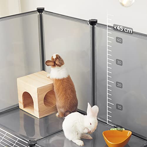 Guinea Pig Playpen, DIY Hutch Cage for Small Pet, Grey