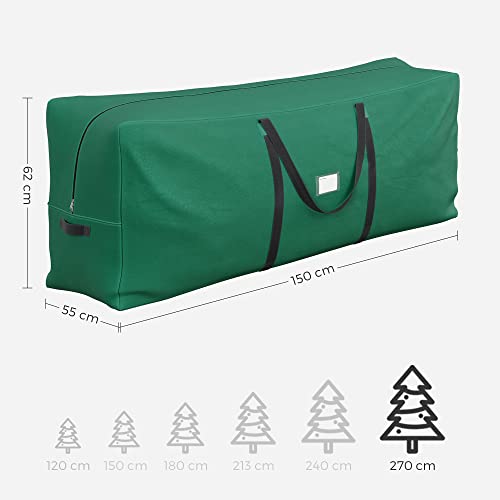 Christmas Tree Storage Bag, Tree Storage Container, Fits up to 9 ft (270 cm) Tree, Tree Holder Bag, Wear-Resistant, Water-Resistant 600D Oxford Fabric, Thick Handles, Green