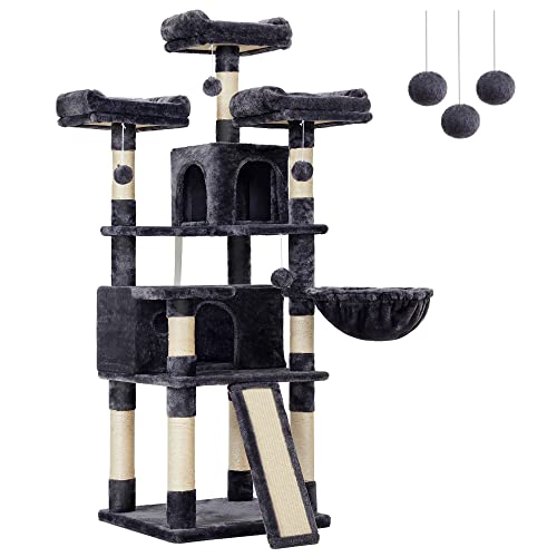 Cat Tree, XXL Cat Condo 172 cm, Smoky Grey