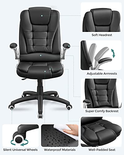 Racing Office Chair, Gaming Chair, Executive Swivel Chair, Polyurethane (PU), Black