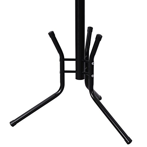 Stylish Metal Coat Rack Stand Hanger 12 hooks 176 cm Black