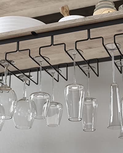 Wine Rack for 24 Wine Bottles - Greige and Black