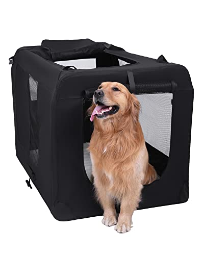 B00TI0V2XC Dog Box for Car, Dog Transport Box, Foldable Cat Box, Oxford Fabric, XXL, 91 x 63 x 63 cm, Black , 4700 g