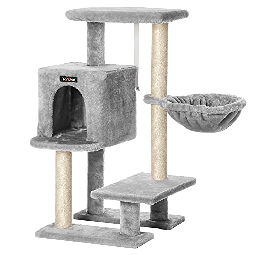 Cat Tree, Small Cat Condo 84 cm, Cat Tower, Light Grey