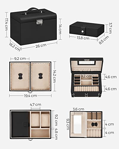 Jewellery Box Jewellery Box with 2 Drawers Mirror