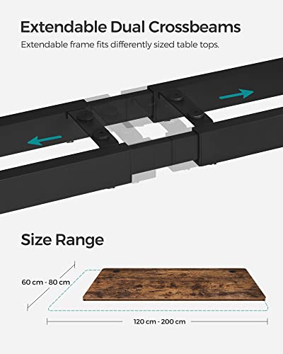 Double Motor Table Frame Height Adjustable Black