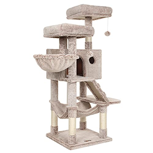 Cat Scratching Post with Soft Cover - Light Brown