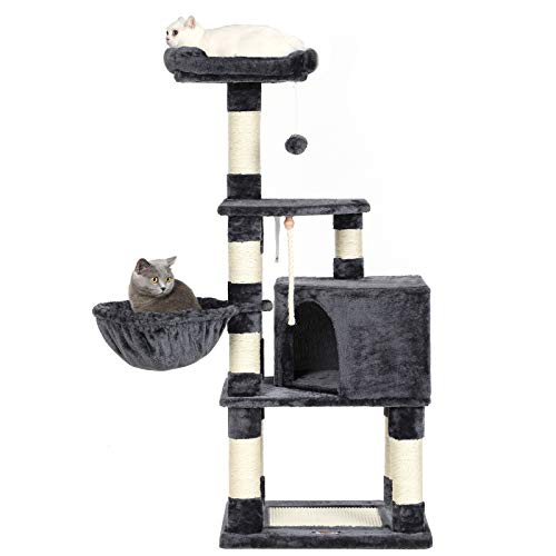 Stable Cat Tree, Play Tower 138 cm, Smoky Grey