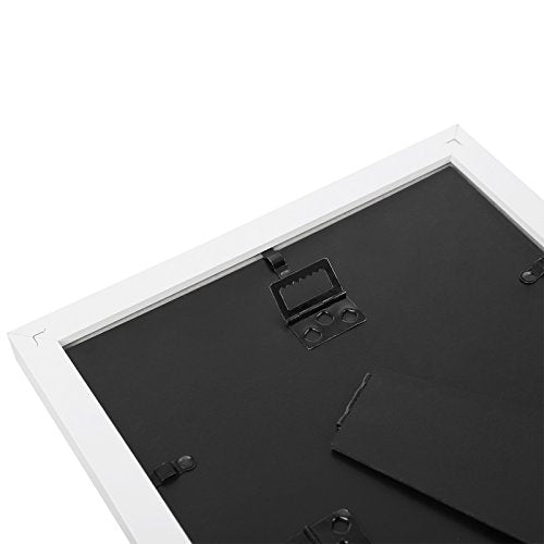 Picture Frame Set of 2, A4 (21x29.7 cm) without Mat, 5x7 inch (13x18 cm) with Mat, Glass Front, Home and Office, White MDF Photo Frames