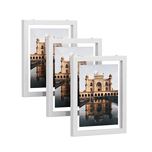 Set of 3 Picture Frames, Holds 4 x 6 Inches (4 x 6 Inches) 5 x 7 Inches (5 x 7 Inches) 6 x 8 Inches (8 x 10 Inches) x 10 P. White