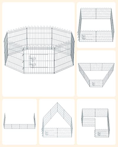 Puppy Run Rabbit Foldable Run for Dogs Silver