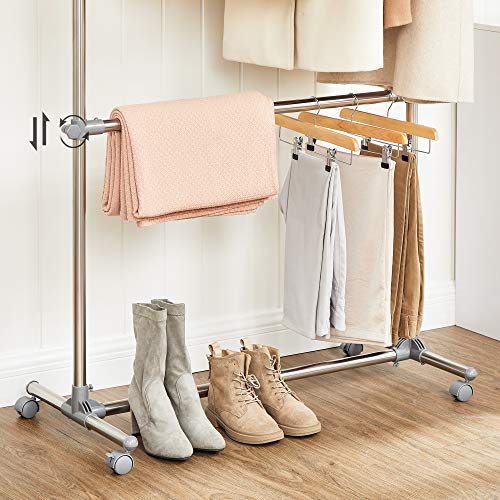 Clothes rack, grey, (101-163) x 49 x (113-198) cm