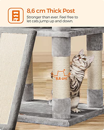 Cat Tree, Large Cat Tower, 172 cm, Light Grey