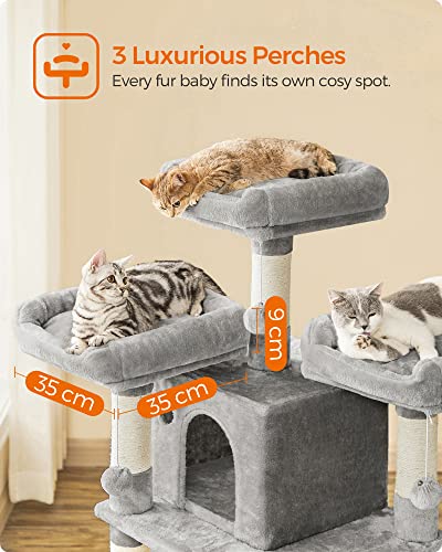 Cat Tree, Large Cat Tower, 172 cm, Light Grey