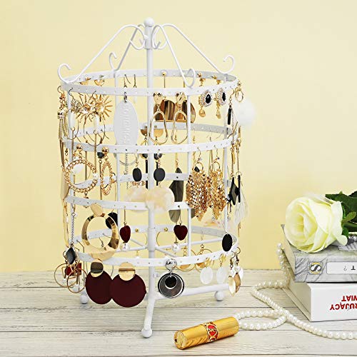 Jewellery Holder Jewellery Stand Metal Earring Necklace Bracelet Holder White