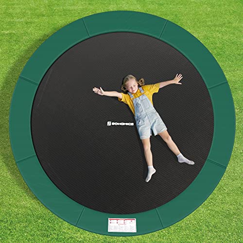 Replacement Trampoline Safety Pad Mat, Standard Spring Cover for 8 ft Trampolines, 244 cm in Diameter, 30 cm Wide, UV-Resistant, Tear-Resistant, Edge Protection, Green