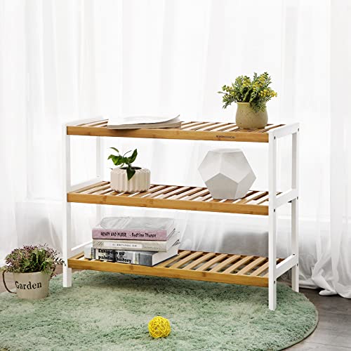 3-Tier Bamboo Shoe Rack, Stand Organizer, Storage Shelf, 70 x 26 x 55 cm (W x D x H), ideal for Hallway, Bathroom, Living Room, bedroom and Corridor