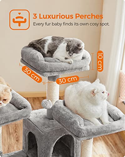 Cat Tree, XXL Cat Condo 172 cm, Light Grey