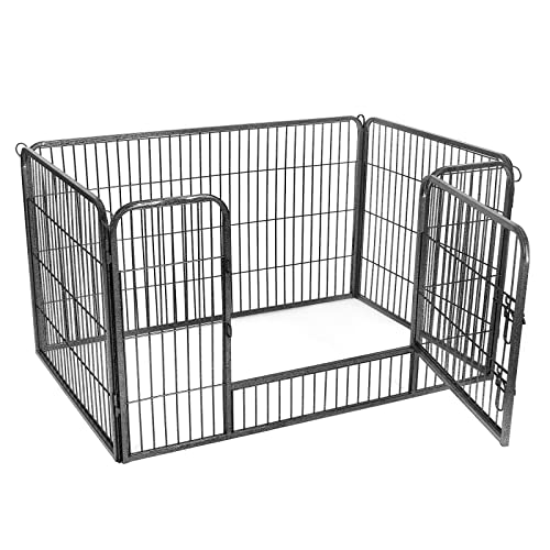 Puppy Playpen, Dog Enclosure, Pet Exercise Panels, Gray