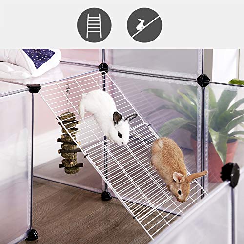 Guinea Pig Playpen, DIY Hutch Cage for Small Pet, White