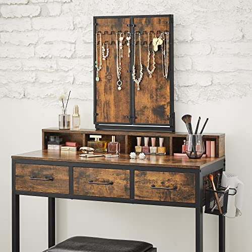 Dressing Table, Rustic Brown and Black