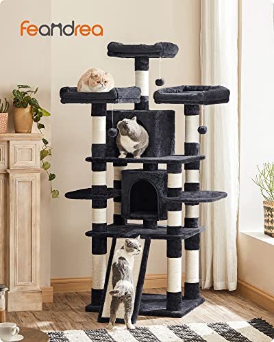 Cat Tree, Large Cat Tower, 170 cm, Smoky Grey