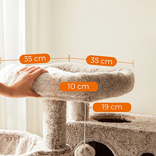 Cat Scratching Post with Soft Cover - Light Brown