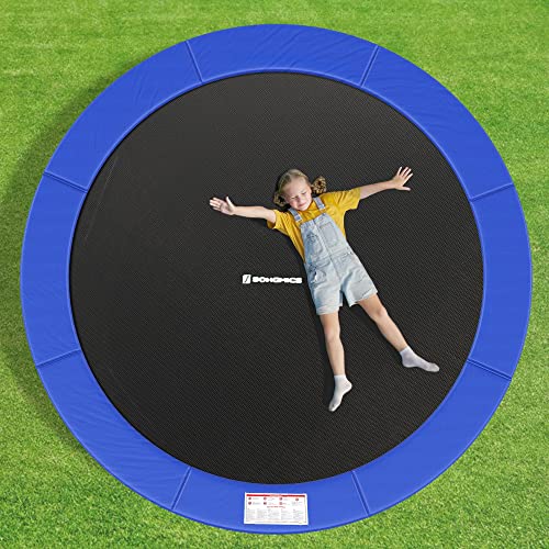 Replacement Trampoline Safety Pad Mat, Standard Spring Cover for 6 ft Trampolines, 183 cm in Diameter, 28 cm Wide, UV-Resistant, Tear-Resistant, Edge Protection, Blue