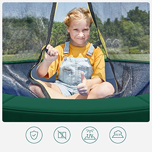 Replacement Trampoline Safety Pad Mat, Standard Spring Cover for 8 ft Trampolines, 244 cm in Diameter, 30 cm Wide, UV-Resistant, Tear-Resistant, Edge Protection, Green