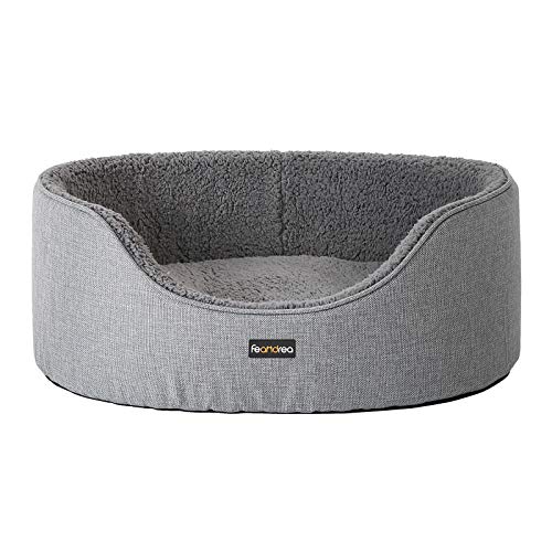 Dog Bed, Pet Bed, Reversible Cushion, 83 x 63 x 27 cm, Grey