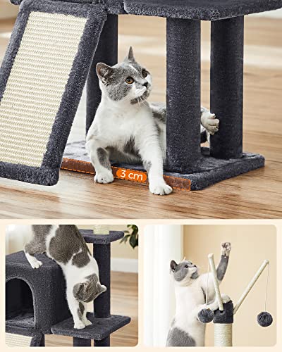 Cat Tree, Cat Tower for Indoor Cats, Kittens, Smoky Grey