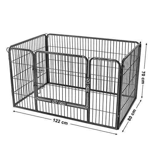 Puppy Playpen, Dog Enclosure, Pet Exercise Panels, Gray