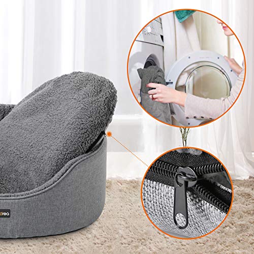 Dog Bed, Pet Bed, Reversible Cushion, 83 x 63 x 27 cm, Grey