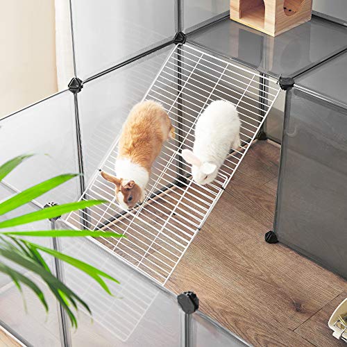 Guinea Pig Playpen, DIY Hutch Cage for Small Pet, Grey