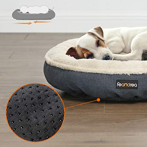 Dog Bed, Cat Bed, Donut Shape, 65 cm Dia, Dark Grey