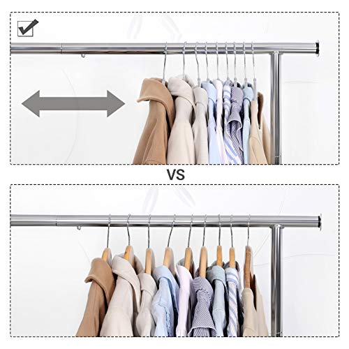 20 Pack Suit Hangers, Flat-Head Design with 360° Swivel Hook, Double Non-Slip Protection, Heavy Duty, for Garments Clothes Shirts Coats Suits, Grey