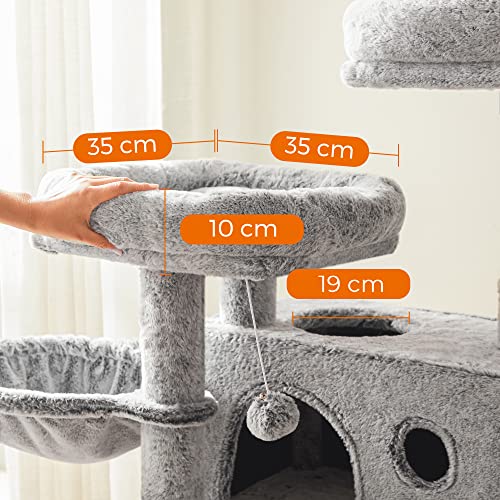 Cat Scratching Post with Soft Cover Grey Blue