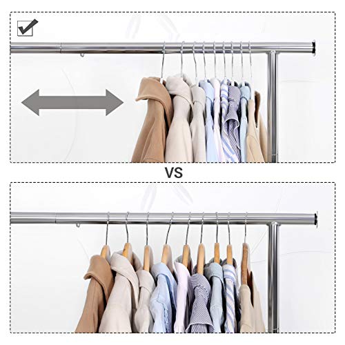 Set of 30 Clothes Hangers, Non-Slip Plastic Hangers, Space-Saving Coat Hangers, 0.5 cm Thick, 42 cm Long, Silver 360° Swivel Hook, White and Dark Grey