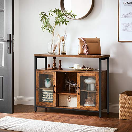 Glass credenza store table