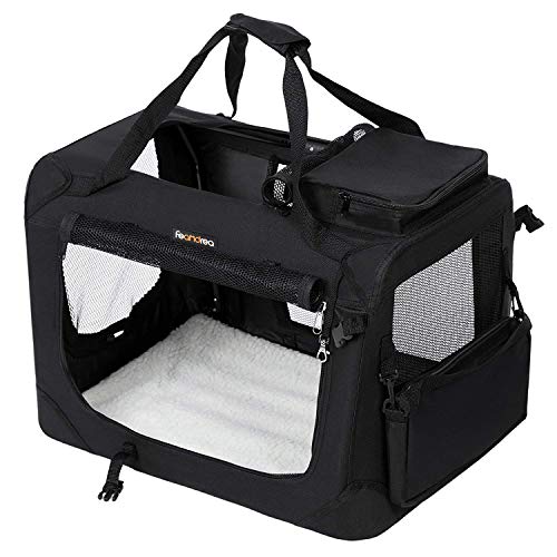 B00TI0V2XC Dog Box for Car, Dog Transport Box, Foldable Cat Box, Oxford Fabric, XXL, 91 x 63 x 63 cm, Black , 4700 g