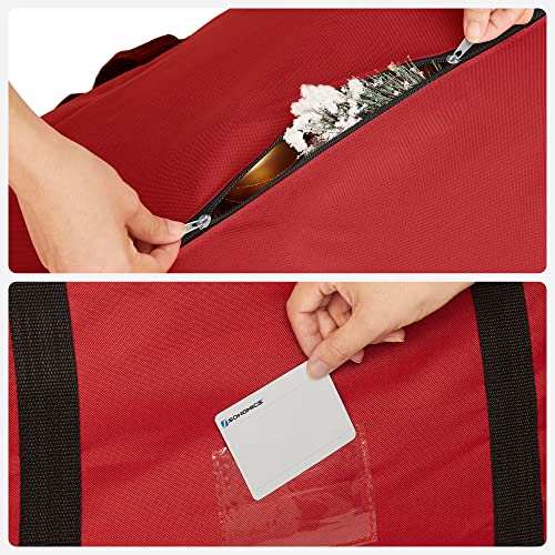 Christmas Tree Storage Bag, Tree Storage Container, Fits up to 9 ft (270 cm) Tree, Tree Holder Bag, Wear-Resistant, Water-Resistant 600D Oxford Fabric, Thick Handles, Red