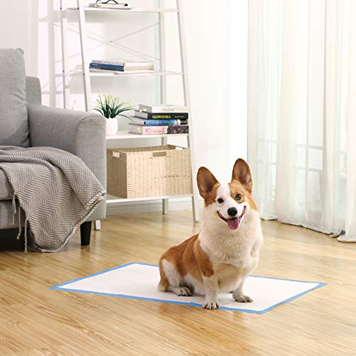 55 Pack Pet Training Pads Disposable Puppy Toilet Mats with Highly Absorbent 5-Layer Design and Leakproof Base for Puppies Dogs Cats 60 x 90 cm