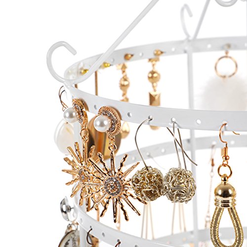 Jewellery Holder Jewellery Stand Metal Earring Necklace Bracelet Holder White