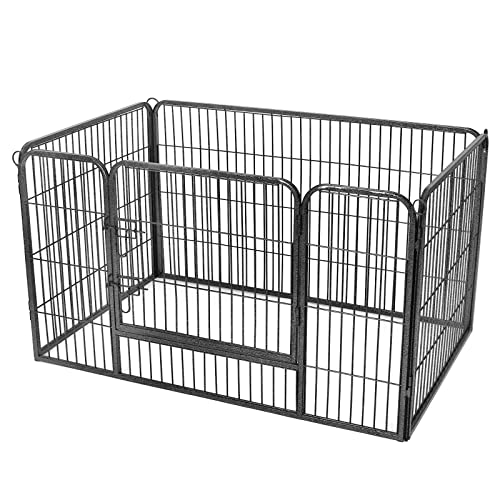 Puppy Playpen, Dog Enclosure, Pet Exercise Panels, Gray