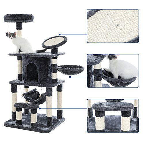 Cat Tree Multi-level Cat Play House Sisal Scratching Pad and Posts