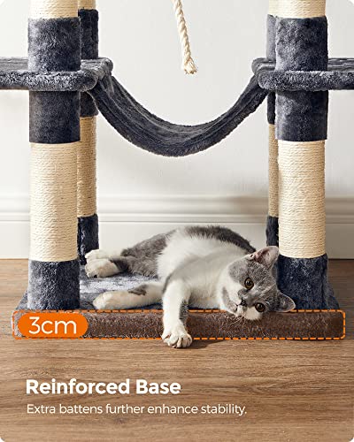 Cat Tree, XXL Cat Condo, 164 cm, Smoky Grey