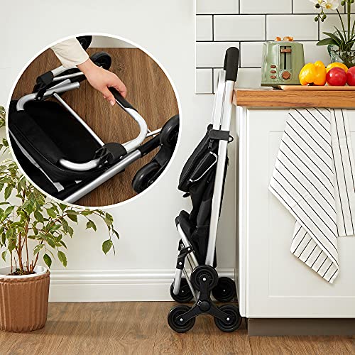 Foldable Shopping Trolley with Cooling Compartment Black